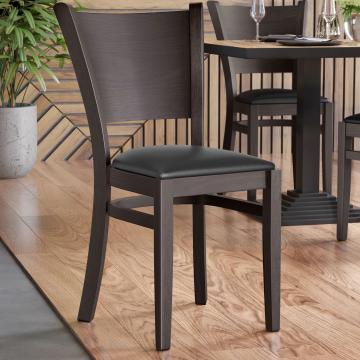 ARMANDO STACK | Bistrostuhl | Schwarz | Leder