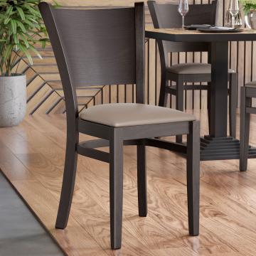 ARMANDO STACK | Bistrostuhl | Taupe | Leder