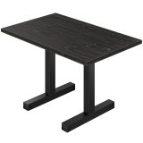 AURELIA CAT | Bistrobord | B: 120 x 70 cm | H 76 cm | Svart | Ram: Svart | Särskild: 6 x 6 cm