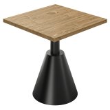 AURELIA CNE | Bistro Tisch | B:T 80 x 80 cm | H 76 cm | Eiche | Gestell: Schwarz