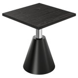 AURELIA CNE | Bistrotafel | B: 70 x 70 cm | H 76 cm | Zwart | Frame: Zwart / RVS