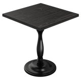 AURELIA DUK | Table de bistrot | L : 60 x 60 | H 77 cm | Noir | Piètement : Noir