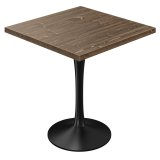 AURELIA LEO | Bistro Tisch | B:T 70 x 70 | H 77 cm | Walnuß | Gestell: Schwarz