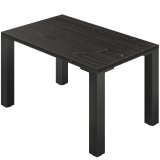 AURELIA MDR4 | Bistrobord | B: 120 x 70 cm | H 76 cm | Svart | Stomme: Svart | Ben: 8 x 8 cm