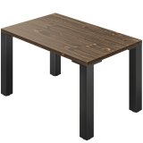 AURELIA MDR4 | Bistrobord | B: 120 x 70 cm | H: 76 cm | Valnöt | Fäste: Svart | Stol: 8 x 8 cm