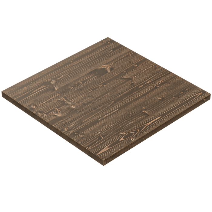 AURELIA | Bordplade i massivt træ til gastrobrug | B:D 60 x 60 cm | Valnød | Firkantet
