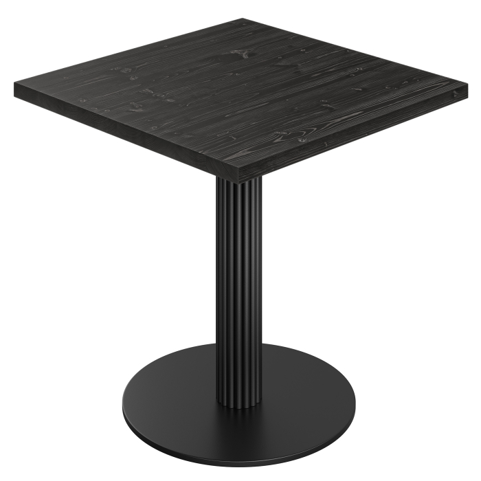 AURELIA TOR | Table de bistrot | L x P 80 x 80 cm | H 73 cm | Noir | Structure : Noir