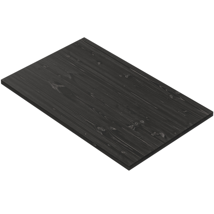 AURELIA | Plateau de table massif Gastro | B:T 120 x 70 cm | Noir | Rectangulaire