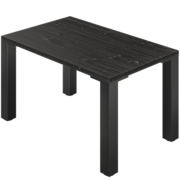 AURELIA MDR4 | Bistropöytä | L:S 120 x 70 cm | K 76 cm | Musta | Runko: Musta | Pylväs: 6 x 6 cm