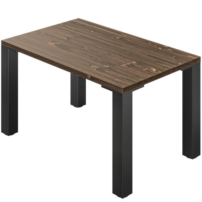AURELIA MDR4 | Bistropöytä | L:S 120 x 70 cm | K 76 cm | Pähkinäpuu | Runko: Musta | Pylväs: 6 x 6 cm