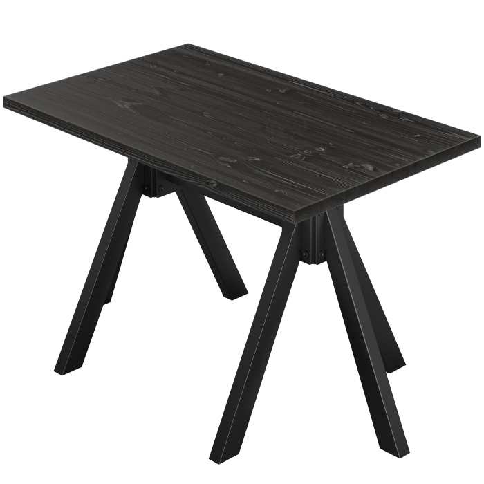 AURELIA OS | Bistropöytä | Pöytäpinta: 120 x 70 cm | Korkeus: 76 cm | Musta | Runko: Musta