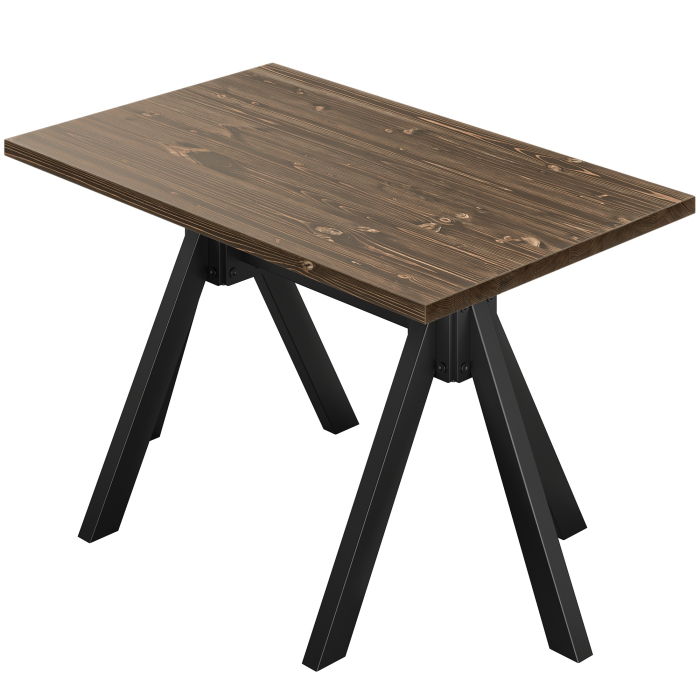 AURELIA OS | Bistro-pöytä | K: 120 x 70 cm | Korkeus: 76 cm | Pähkinäpuu | Runko: Musta