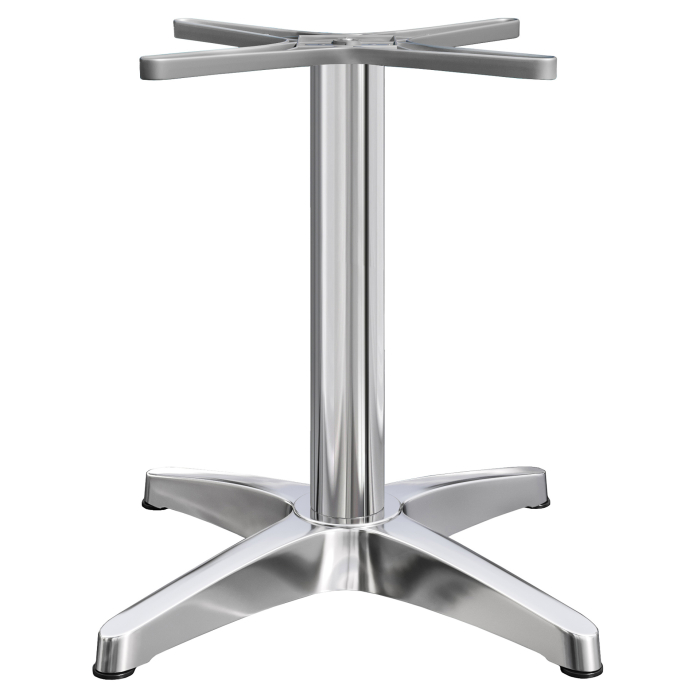 BARCELONA | Base per tavolo da ristorante | Altezza: 76 cm | Base: Ø 66 cm | Alluminio argento | Alu