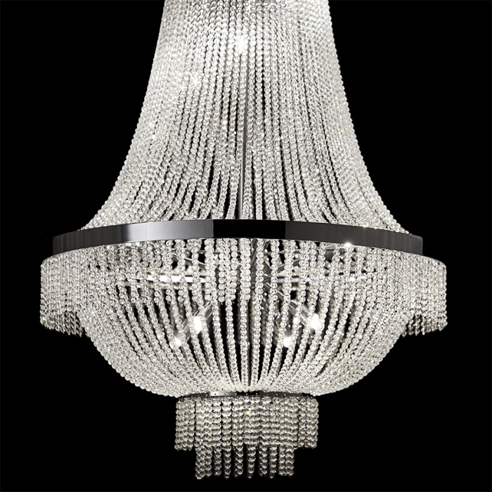Cristal perles lustre cristal | classique | chrome