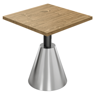 AURELIA CNE | Bistrobord | B: 80 x 80 cm | H 76 cm | Eg | Understell: Rustfrit stål / Sort