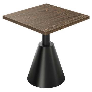 AURELIA CNE | Bistrobord | B: 70 x 70 cm | H 76 cm | Valnöt | Benställning: Svart
