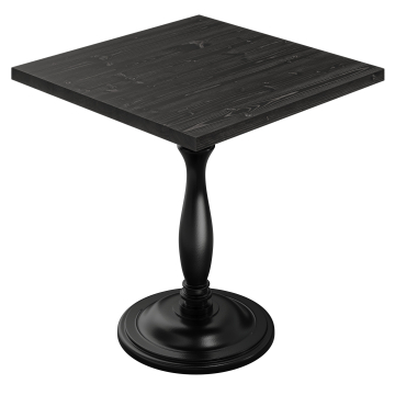 AURELIA DUK | Bistro Tisch | B:T 80 x 80 | H 77 cm | Schwarz | Gestell: Schwarz
