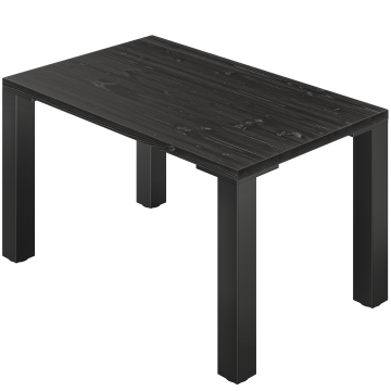 AURELIA MDR4 | Bistrobord | B: 120 x 70 cm | H 76 cm | Svart | Stomme: Svart | Ben: 8 x 8 cm