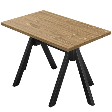 AURELIA OS | Bistro-pöytä | P: 120 x 70 cm | K 76 cm | Tammi | Rakenne: Musta