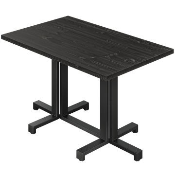 AURELIA PLO | Tavolo da bistro | L: 130 x 80 cm | H 76 cm | Nero | Struttura: Nero
