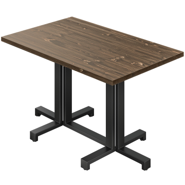 AURELIA PLO | Tavolo da bistro | L: 130 x 80 cm | H 76 cm | Noce | Struttura: Nero
