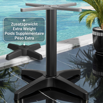 BARCELONA | Restaurant Tafelonderstel | Hoogte: 76 cm | Voetstuk: Ø 66 cm | Zwart | Extra gewicht