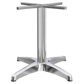 BARCELONA | Base per tavolo da ristorante | Altezza: 76 cm | Base: Ø 66 cm | Alluminio argento | Alu
