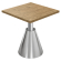 AURELIA CNE | Table de bistro | L:P 70 x 70 cm | H 76 cm | Chêne | Structure : Acier inoxydable