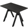 AURELIA OS | Bistropöytä | Pöytäpinta: 120 x 70 cm | Korkeus: 76 cm | Musta | Runko: Musta