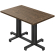 AURELIA PLO | Tavolo Bistro | L: 120 x 70 cm | H: 76 cm | Noce | Struttura: Nero