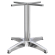 BARCELONA | Base per tavolo da ristorante | Altezza: 76 cm | Base: Ø 66 cm | Alluminio argento | Alu