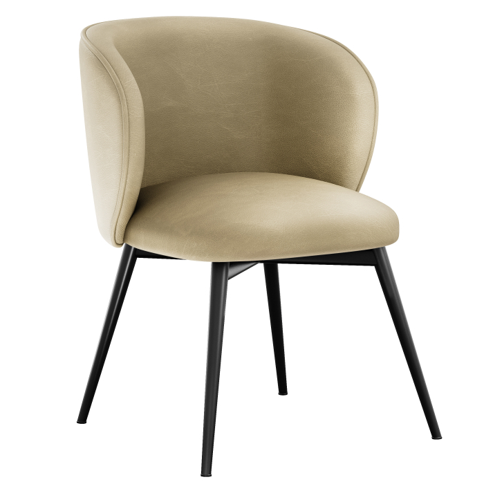 Ava | Hotel Stuhl | Beige | Leder