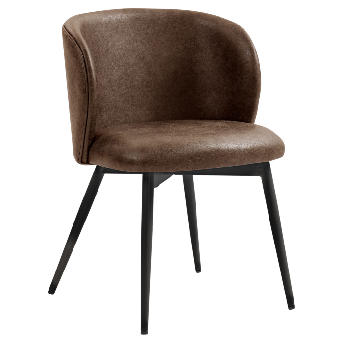 Ava | Hotellstol | Brun | Läder