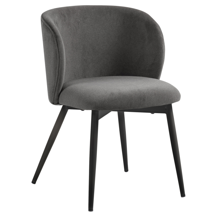 Ava | Silla de hotel | Gris | Terciopelo