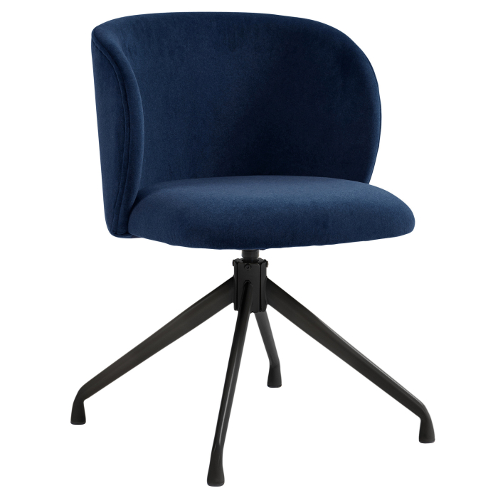 Ava | Hotel Chair | Blue | Velvet | Swivel Base