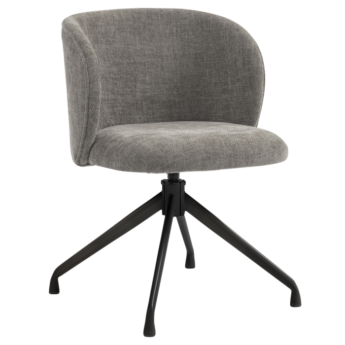 Ava | Hotel Sedia | Grigio | Tessuto/Textile | Base girevole