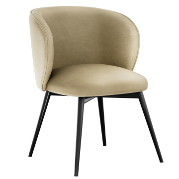 Ava | Hotel Stuhl | Beige | Leder