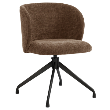 Ava | Hotel Stuhl | Braun | Stoff/Textil | Drehfuß