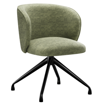 Ava | Hotel Stuhl | Grün | Stoff/Textil | Drehfuß