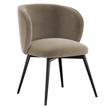 Ava | Hotel Stuhl | Taupe | Samt