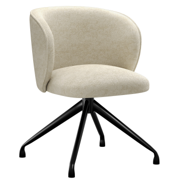 Ava | Hotel Stuhl | Taupe | Stoff/Textil | Drehfuß