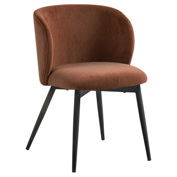 Ava | Hotellstol | Rød bronse | Fløyel