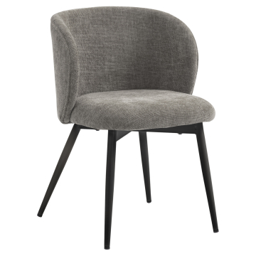 Ava | Chaise d'hôtel | Grise | Tissu/Textile