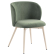 Ava | Sedia da hotel | Verde | Velluto | Struttura bianca