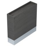 BALI PREMIUM | Paravent de salle à manger | L120xH82cm | Wenge/Acier inoxydable