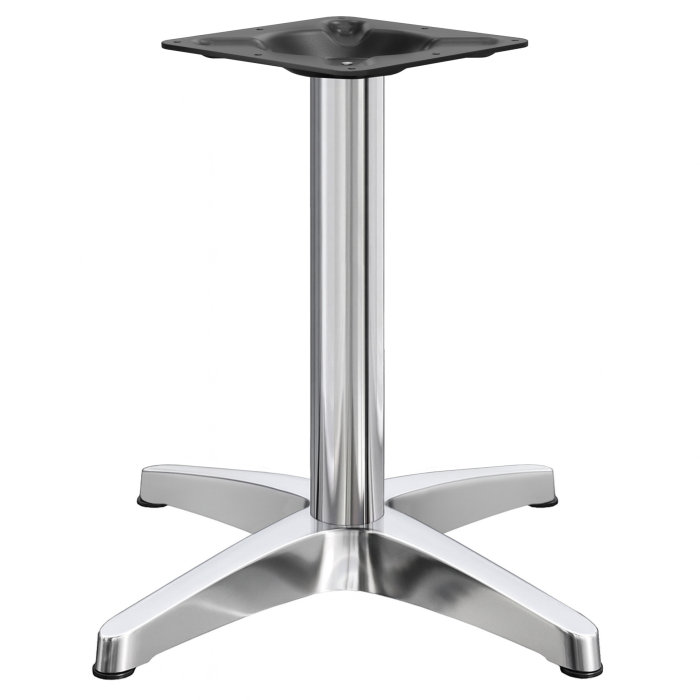 BARCELONA | Restaurant Tafelonderstel | Hoogte: 76 cm | Voetstuk: Ø 66 cm | Zilver aluminium | Extra gewicht