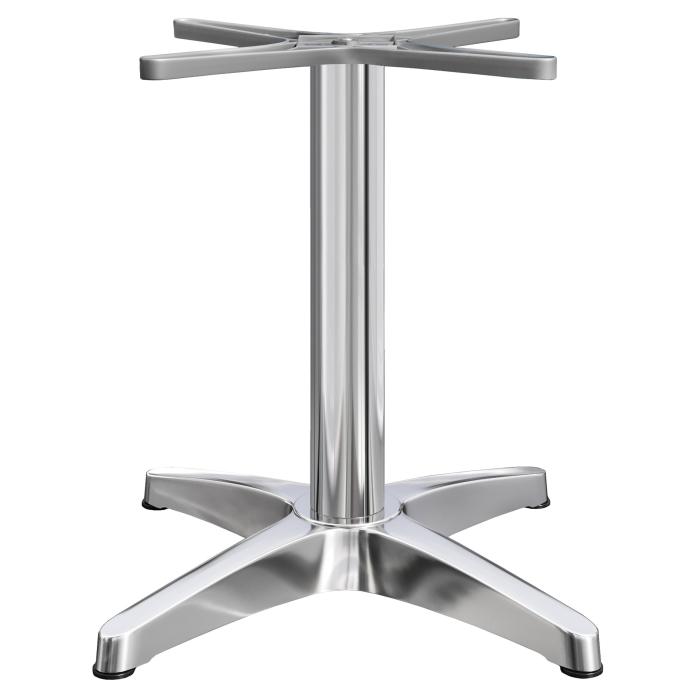 BARCELONA | Base per tavolo da ristorante | Altezza: 76 cm | Base: Ø 66 cm | Alluminio argento | Alu