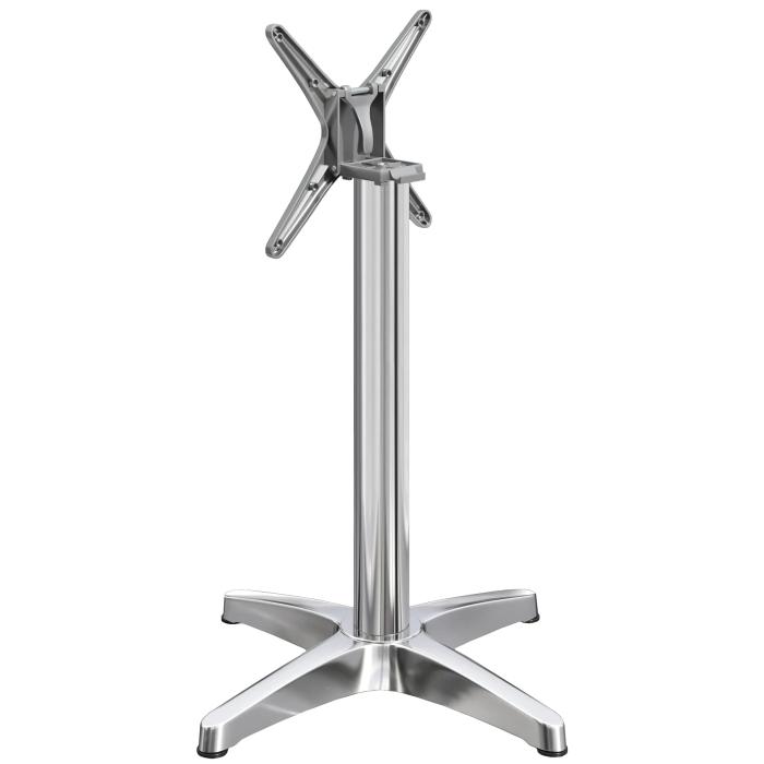 BARCELONA | High Table Base | Height: 109 cm | Base: Ø 66 cm | Silver aluminium | Foldable + additional weight