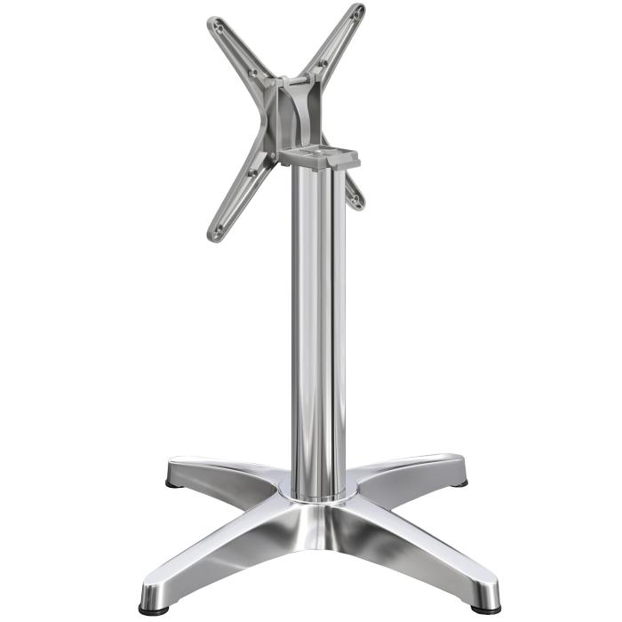 BARCELONA | Base per tavolo da ristorante | Altezza: 76 cm | Base: Ø 66 cm | Alluminio argento | Pieghevole