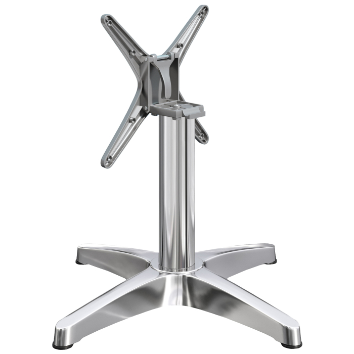 BARCELONA | Base per tavolo da lounge | Altezza: 40 cm | Base: Ø 66 cm | Alluminio argento | Pieghevole